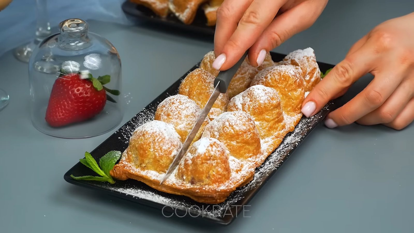 Dessert feuilleté aux fraises