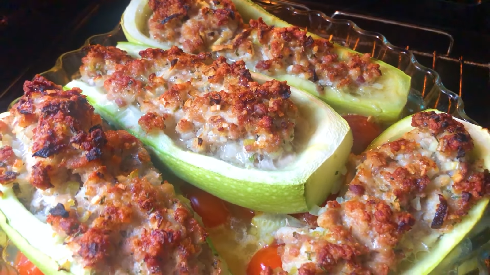 Courgettes farcies à la viande hachée