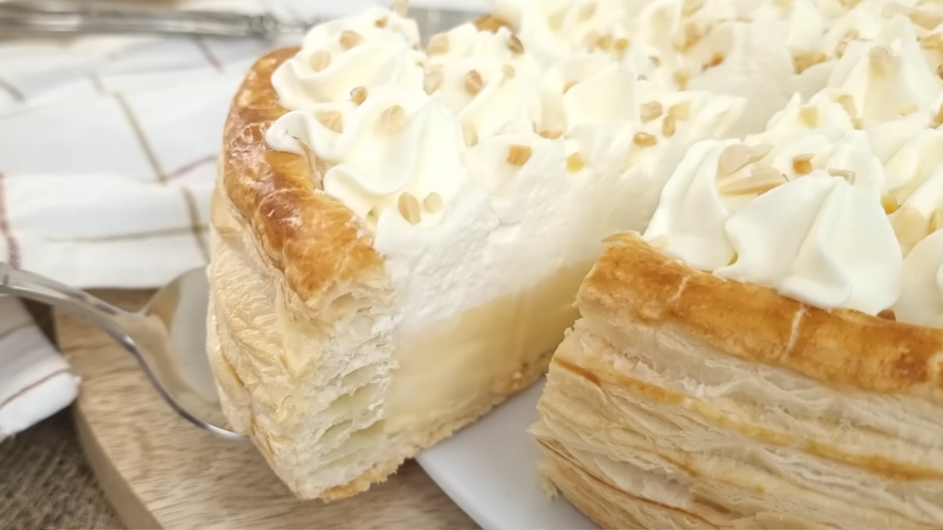 Gâteau aux Amandes et Crème Pâtissière